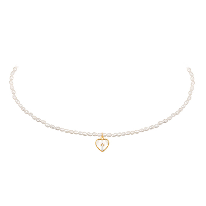 Henrietta Necklace - Mother-of-pearl and 18k Gold plating details