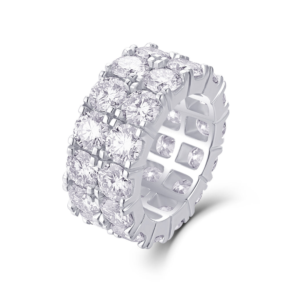 Evelyn Wedding Band - S925 Silver Moissanite Engagement Ring