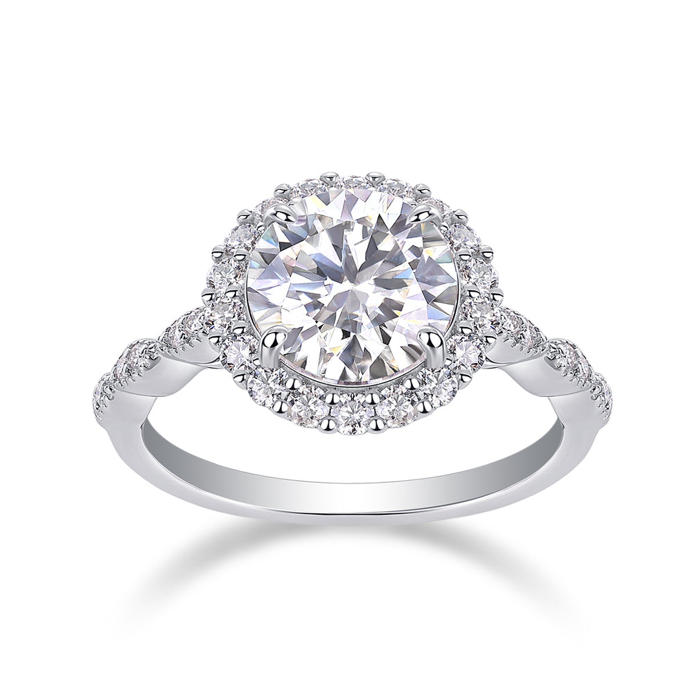 Laura Ring: Moissanite Engagement Ring