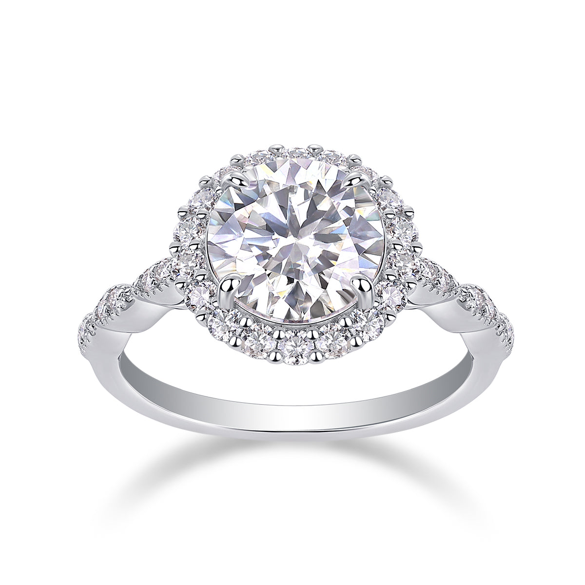 Laura Ring: Moissanite Engagement Ring