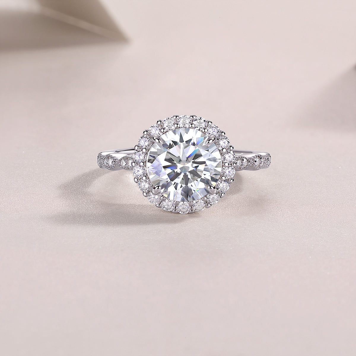 Laura Ring: Moissanite Engagement Ring