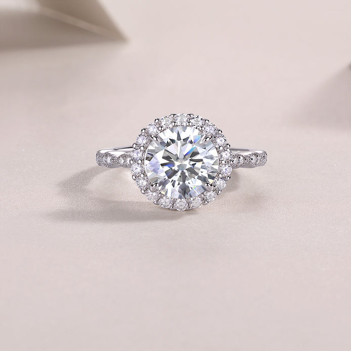 Laura Ring: Moissanite Engagement Ring