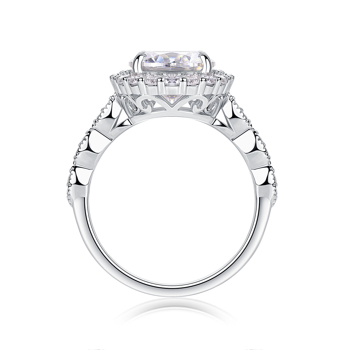 Laura Ring: Moissanite Engagement Ring