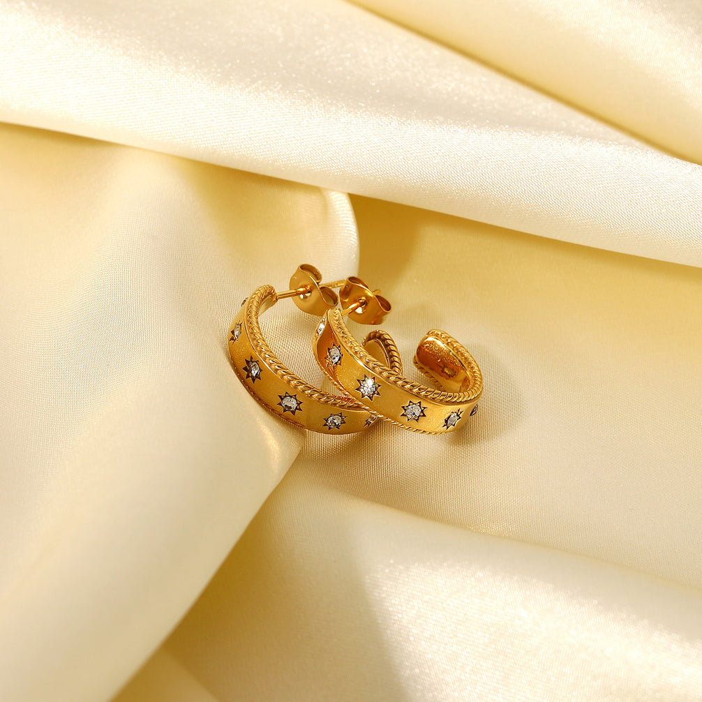 Iara Earrings — with zirconia AAA stones