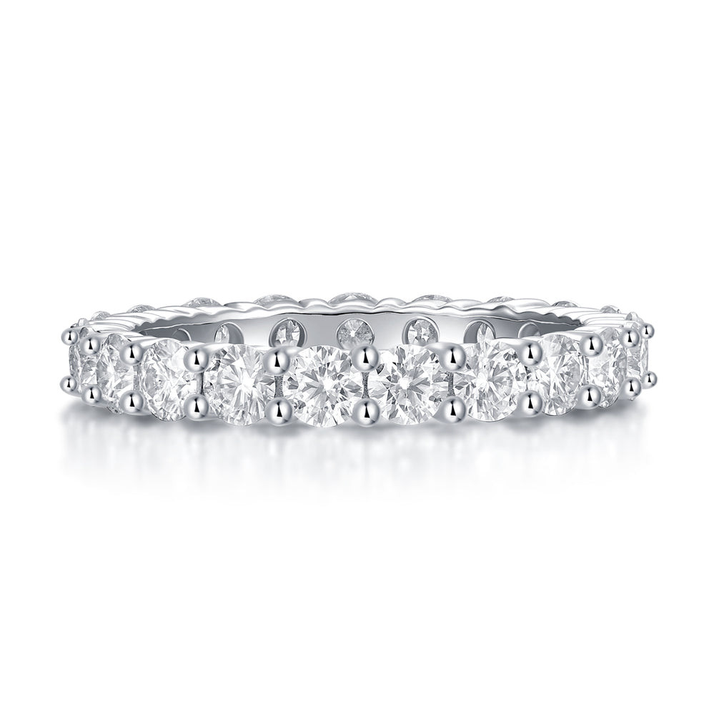 Lila Moissanite Wedding Band - S925 Silver