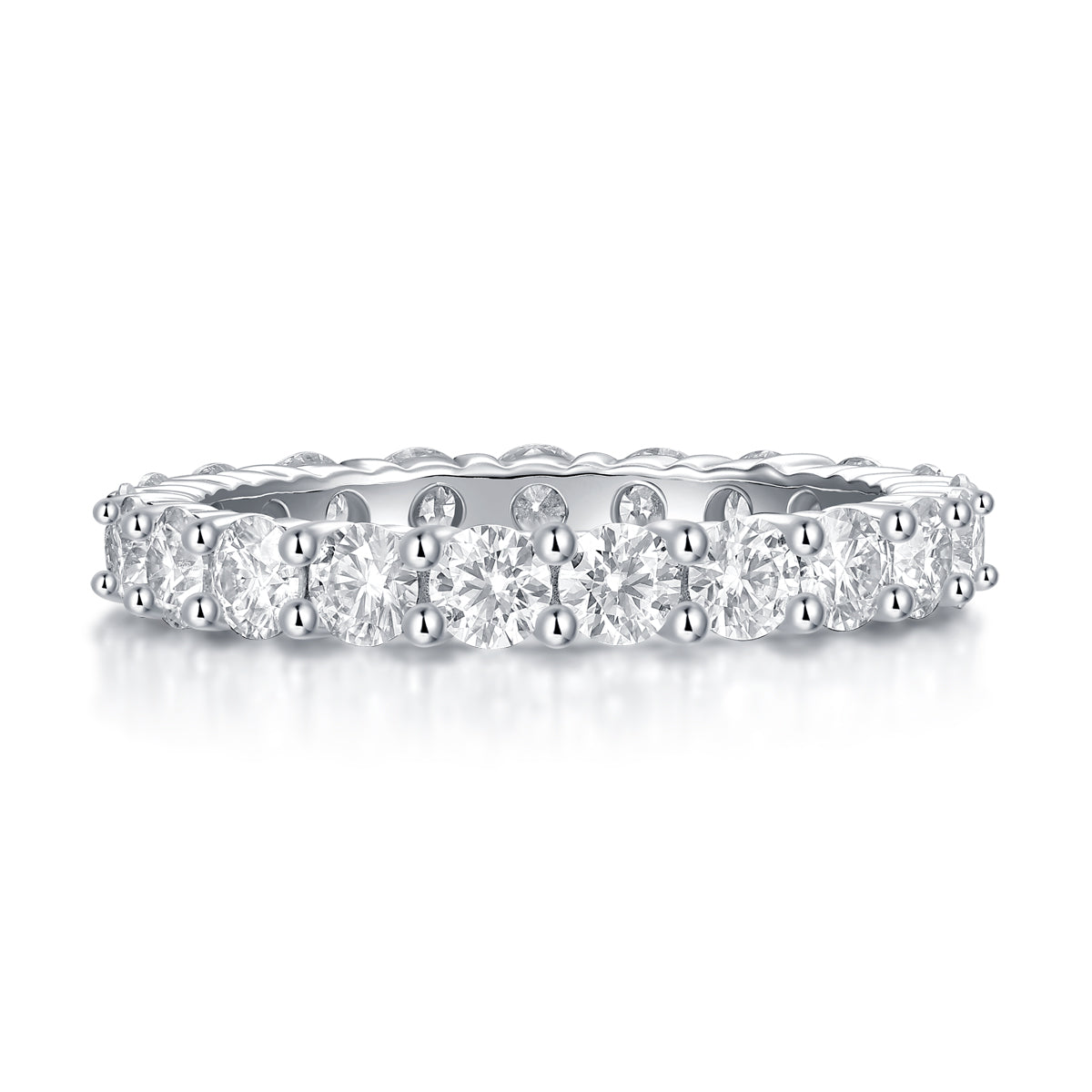 Lila Moissanite Wedding Band - S925 Silver