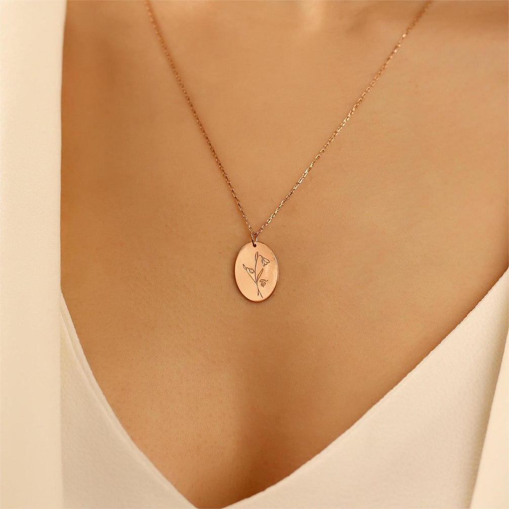 Daisy Necklace — with Flower of Birth pendant