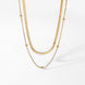 Aurelia Necklace — double Stainless steel chain