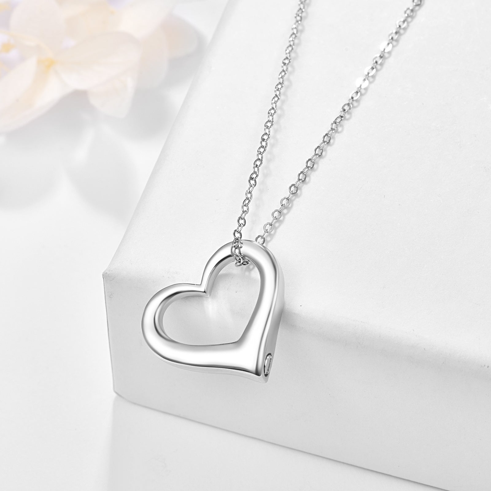 Love Heart Necklace Urn (925 Silver)