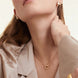 Calla Necklace — double chain and two hoops