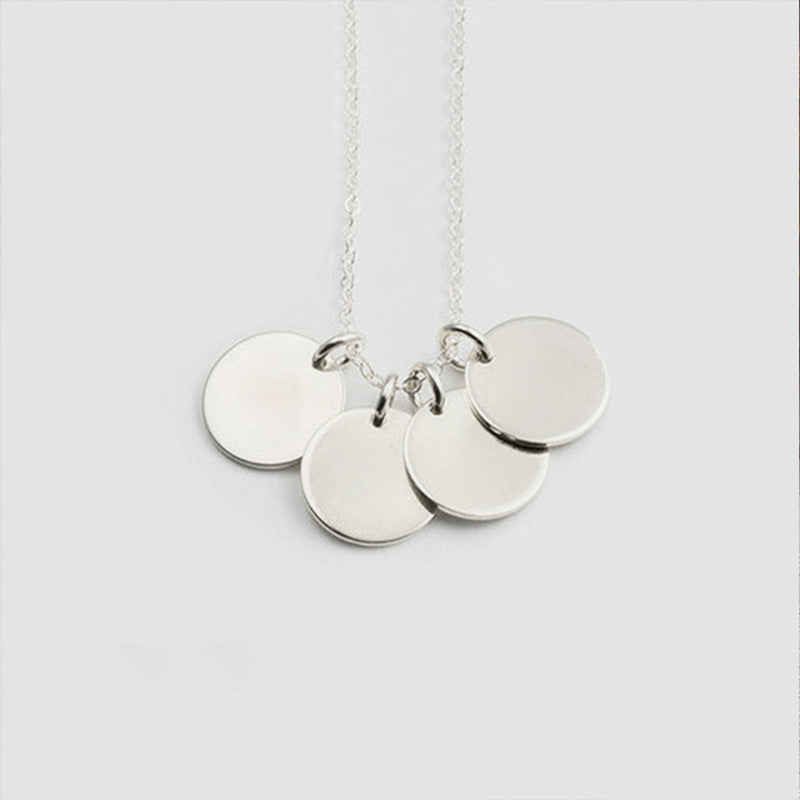 Eliana Necklace — round medallion engraved
