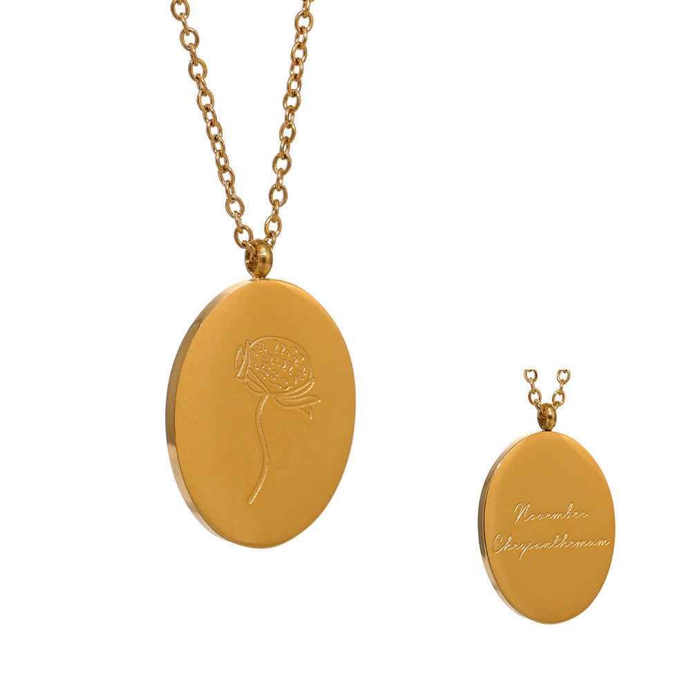 Daisy Necklace — with Flower of Birth pendant