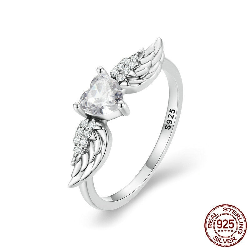 Anillo de alas (plata S925)
