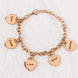 Belle Bracelet — custom with up to five heart-shaped pendants