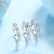 Three Rings Set - 2carat Moissanite central stone