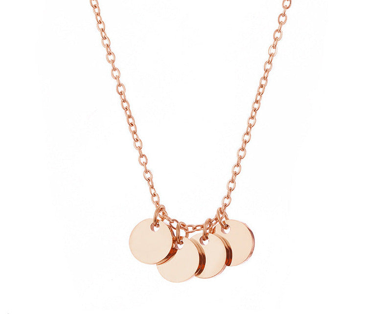 Eliana Necklace — round medallion engraved