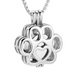Angel Memorial Necklace Dog Urn — with paw-shaped