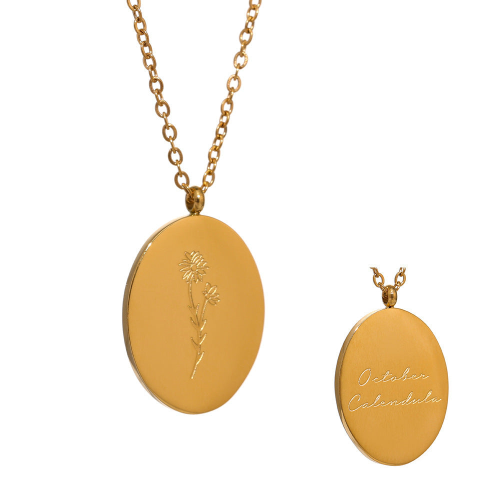 Daisy Necklace — with Flower of Birth pendant