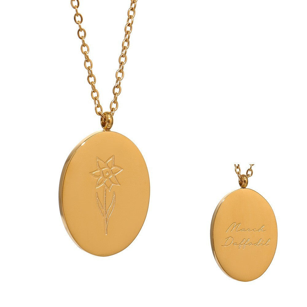 Daisy Necklace — with Flower of Birth pendant
