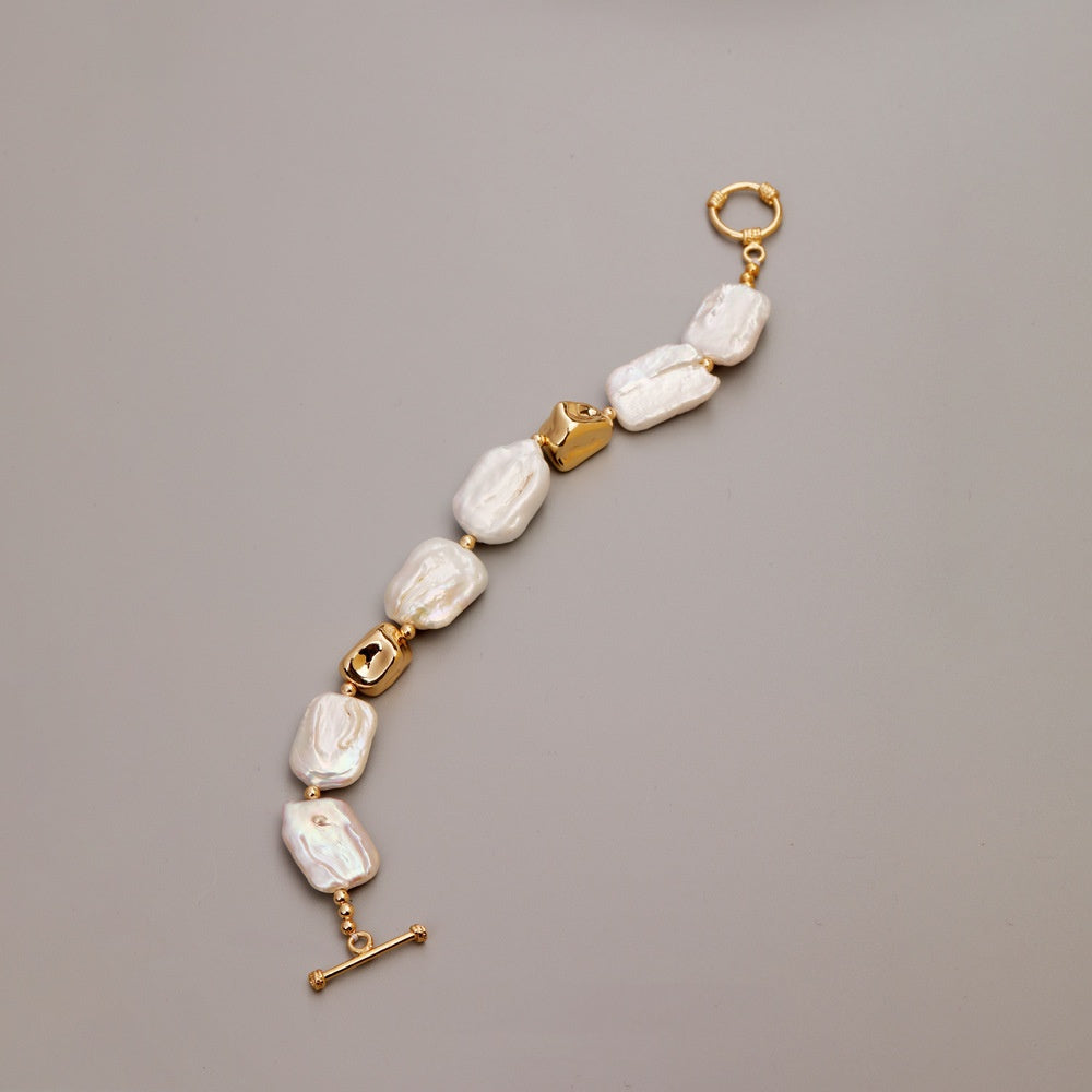 Amara Set - Baroque Pearl and 925 Silver with 18k gold plating