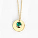 Amira Necklace — a personalized piece featuring a birthstone pendant and custom engraving