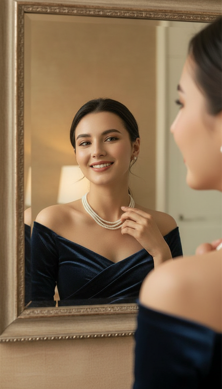 The Duchess Necklace - Three Layers Freshwater Pearls