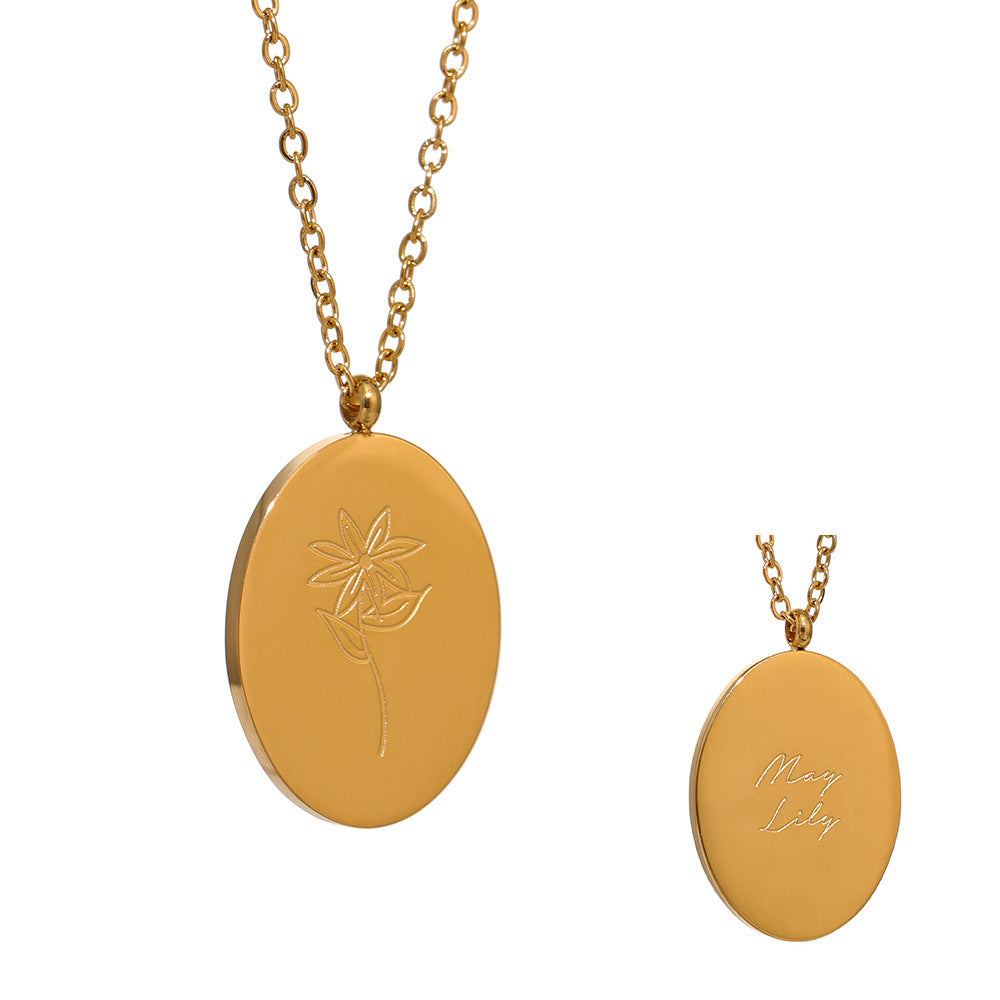 Daisy Necklace — with Flower of Birth pendant