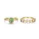 Mabel Ring - 925 Sterling Silver 1carat Moissanite Green Center Stone