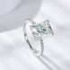 Florence Engagement Ring - 4carat Moissanite central stone and Pavé Band