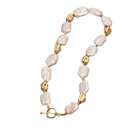 Amara Set - Baroque Pearl and 925 Silver with 18k gold plating