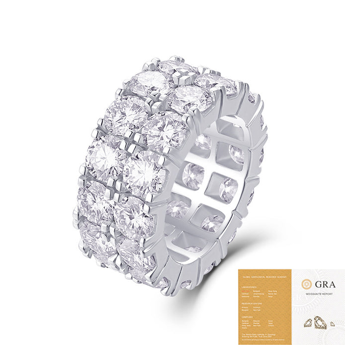 Evelyn Wedding Band - S925 Silver Moissanite Engagement Ring