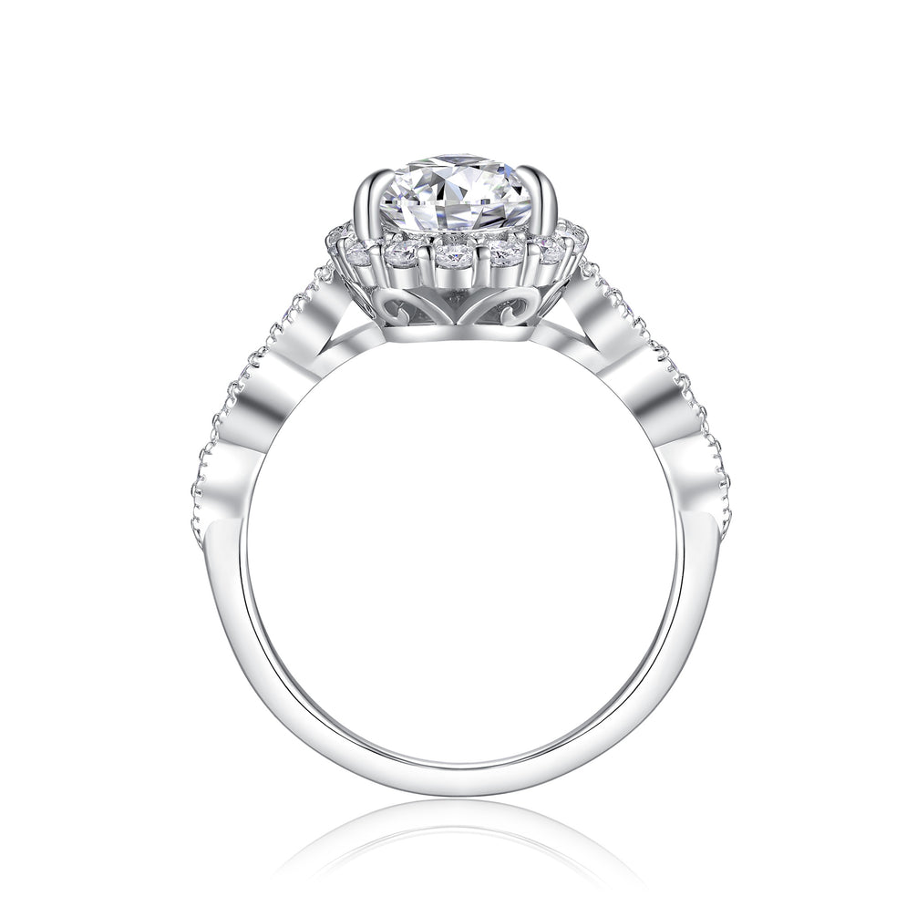 Diana Pear-Shaped Engagement Ring: Moissanite & S925 Band