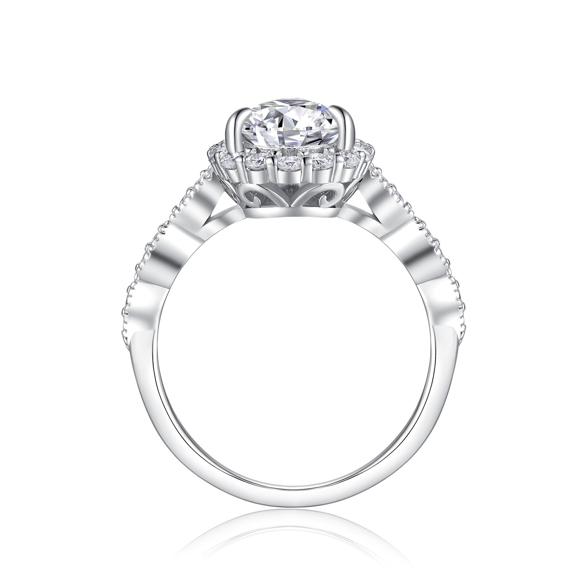 Diana Pear-Shaped Engagement Ring: Moissanite & S925 Band