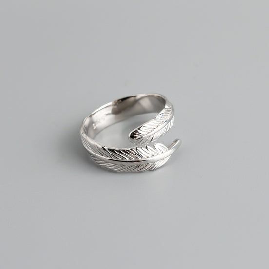 Feather Ring (925 Silver)