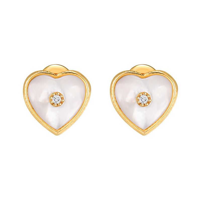 Henrietta Earrings - Mother-of-pearl and 18k  Gold plating details