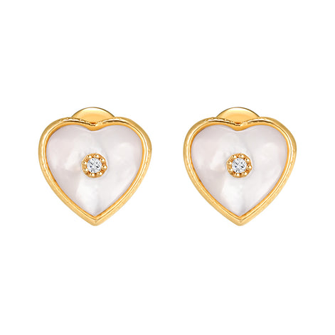 Henrietta Earrings - Mother-of-pearl and 18k  Gold plating details