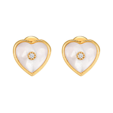 Henrietta Earrings - Mother-of-pearl and 18k  Gold plating details