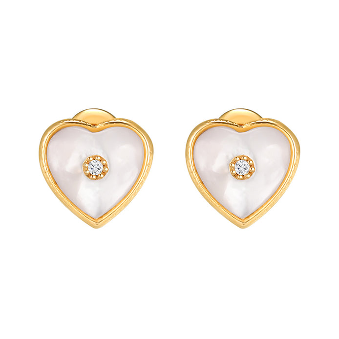 Henrietta Earrings - Mother-of-pearl and 18k  Gold plating details