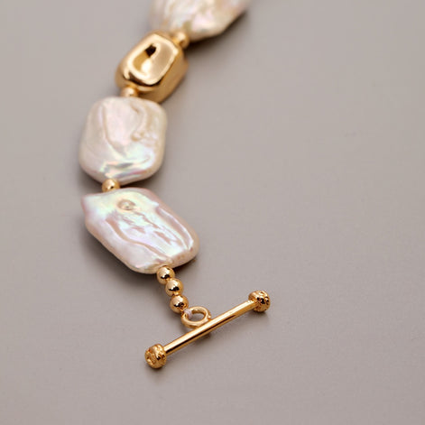 Amara Set - Baroque Pearl and 925 Silver with 18k gold plating
