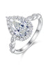 Diana Pear-Shaped Engagement Ring: Moissanite & S925 Band