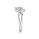 The Crown Ring  - Engagemet Ring with Moissanite Stones