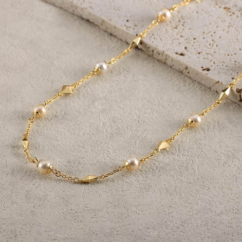 Maisie Necklace - Natural Freshwater Baroque Pearls