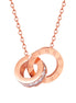 Double Ring Necklace (S925 Silver)