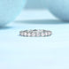 Lila Moissanite Wedding Band - S925 Silver