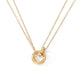 Calla Necklace — double chain and two hoops