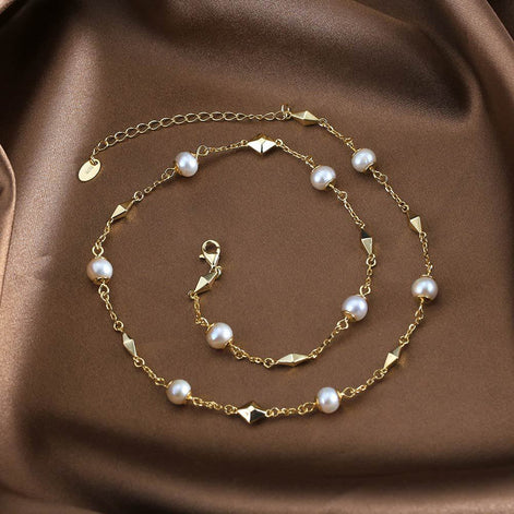 Maisie Necklace - Natural Freshwater Baroque Pearls
