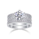 Three Rings Set - 2carat Moissanite central stone